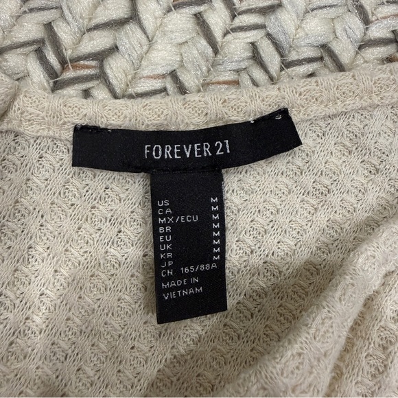 Forever 21 Cream Waffle Knit Tie Tank Top - Picture 4 of 6
